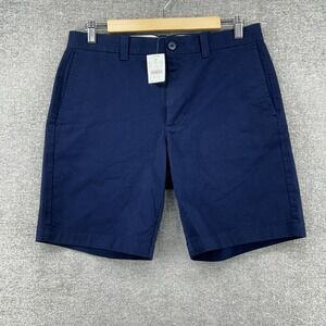 J Crew Chino Shorts Men Size 31x9 Dark Blue Casual Preppie NEW